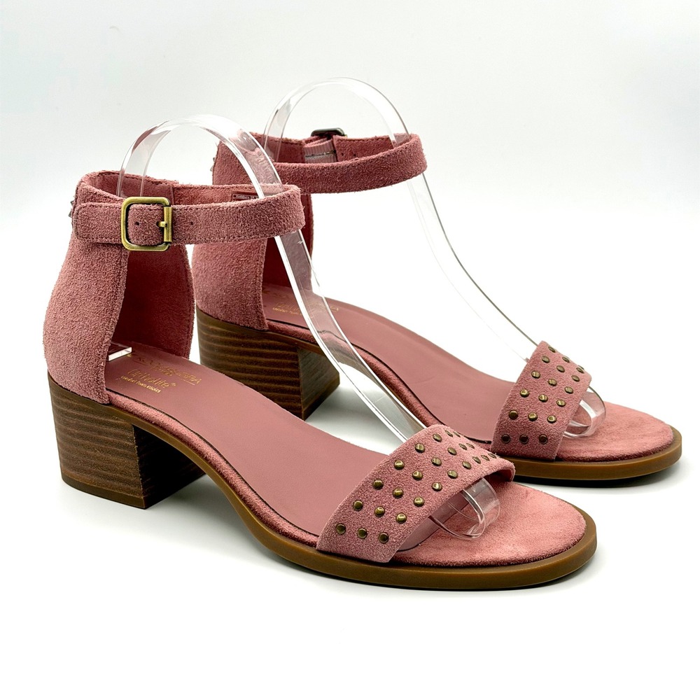 Koolaburra by UGG Block Heel Sandals US 7.5 EU 38.5 Pink Suede Studded Comfort
